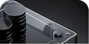 Firefly payment automation hub black plastic glass rectangles microsheme black color Realistic neumo 7