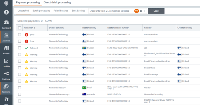 Data validation notifications