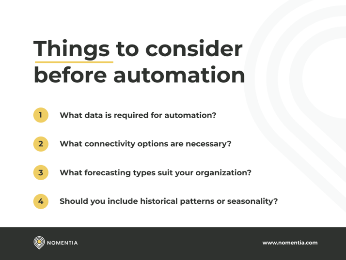 Things to consider before starting automation