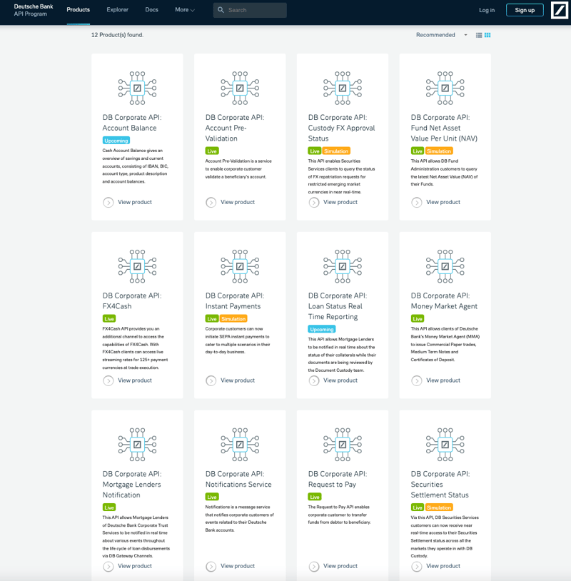 Deutsche Bank Premium API offering