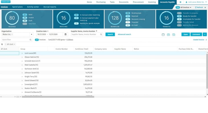 Basware AP screenshot